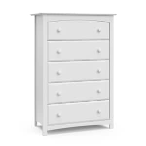Kenton 5-Drawer White Dresser