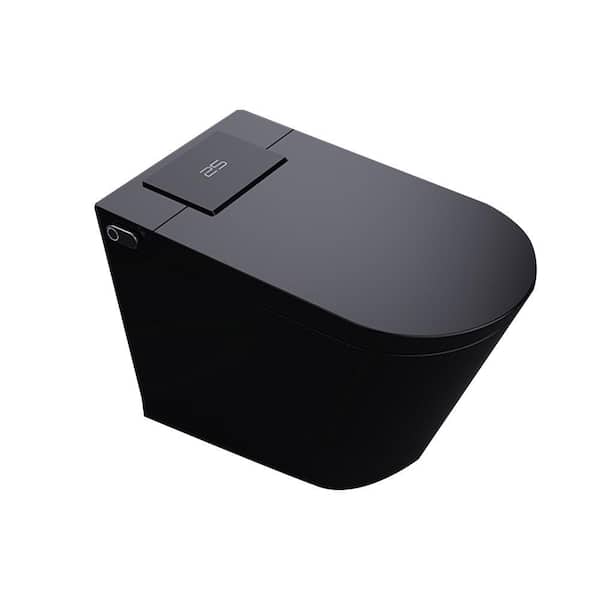 MUC-G Elongated Smart Bidet Toilet in Black with Heated Seat, Foot Sensor, Auto Open/Close/Flush, Warm Dryer, UV Nozzle