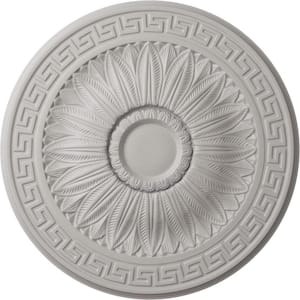 20 in. x 1-3/8 in. Randee Urethane Ceiling Medallion (Fits Canopies upto 3-7/8 in.), Ultra Pure White