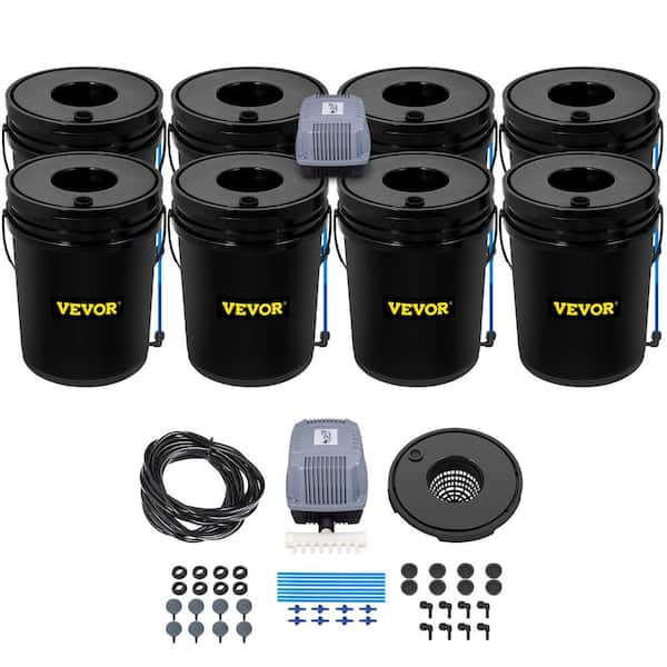 VEVOR DWC Hydroponic System 5 Gal. Buckets Deep Water Culture Growing  Bucket Hydroponics Grow Kit for Outdoor (8-Pack) SSSPXTYX8110VT55FV1 - The  Home Depot