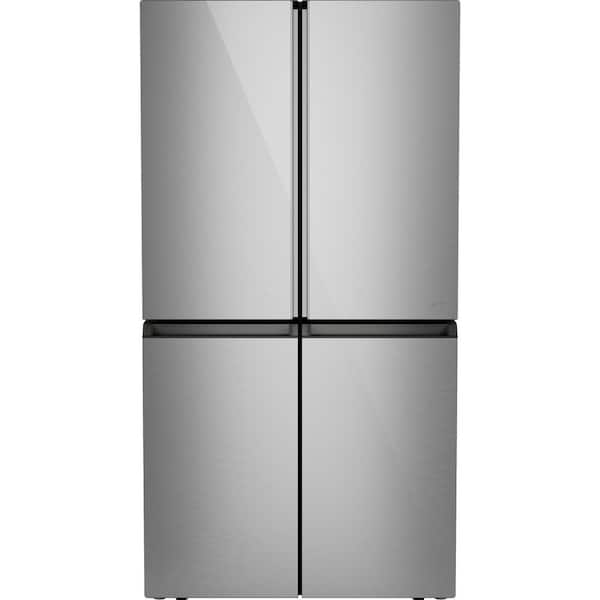 22.9 cu. ft. Smart Counter-Depth Quad-Door Refrigerator in Platinum Glass with Dual-Dispense AutoFill Pitcher