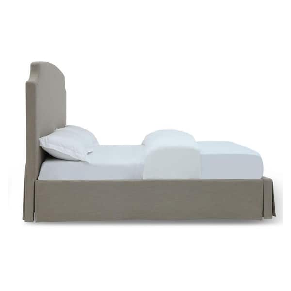 Modus Furniture Juliette Laurel Beige Wheat Linen Queen Platform Bed With Slipcover Style Base Cbc3h55 The Home Depot Modus Furniture Juliette Laurel Beige, Queen Bed Slipcover