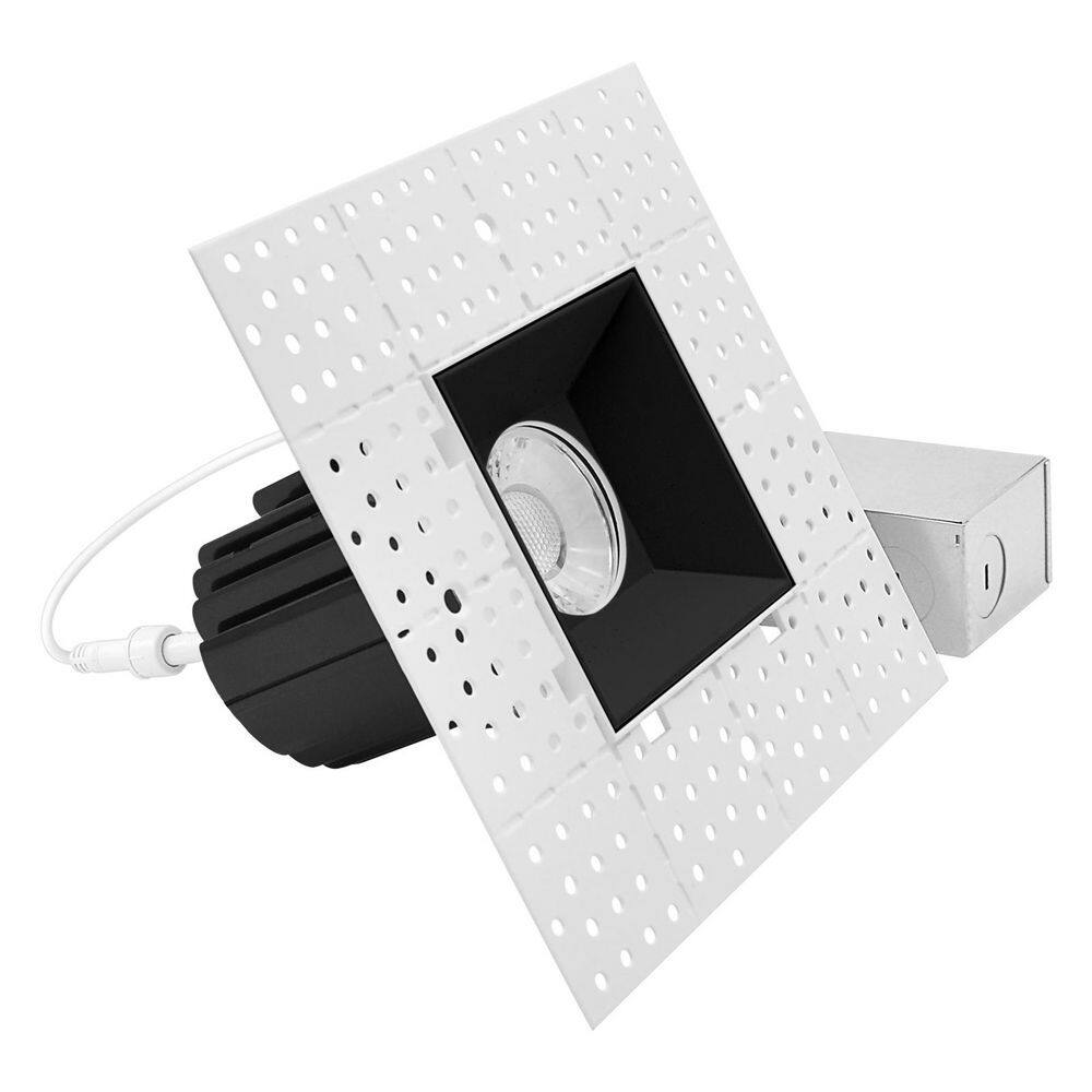4 Inch Integrated LED Recessed Trimless Spotlight with Black Trim, 5CCT, 15W, 1000LM, CRI90, 38° Beam, Dimmable, ETL price history on PriceWatchPro