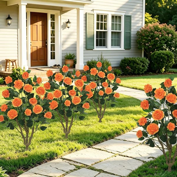 HOYMN Ground Spike 43.3 in. Orange Indoor/Outdoor Artificial