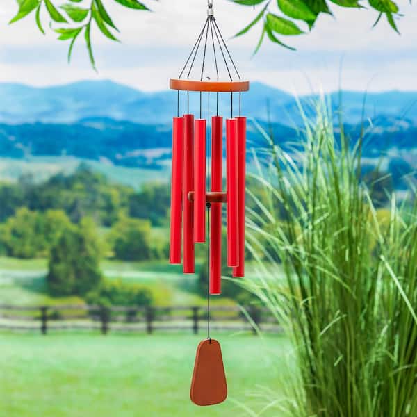 Evergreen 30 in. H Avria Hand Tuned Wind Chime, Star Spangled