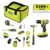 RYOBI ONE+ 18V Cordless 3/8 in. Drill Kit with 1.5 Ah Battery, Charger, and 53 Accessories PCL1113K1