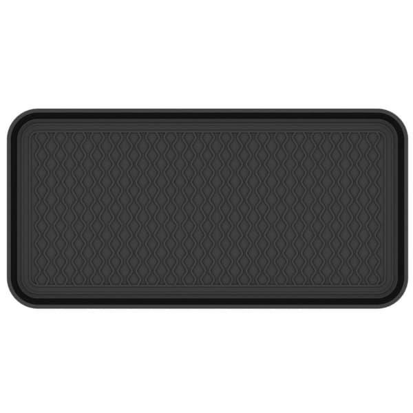 Multipurpose All Season Black, Pet Food Mat, Dog Cat Bowl Mat, Kitty Litter Mat, 15 in. x 30 in. Rubber Boot Tray