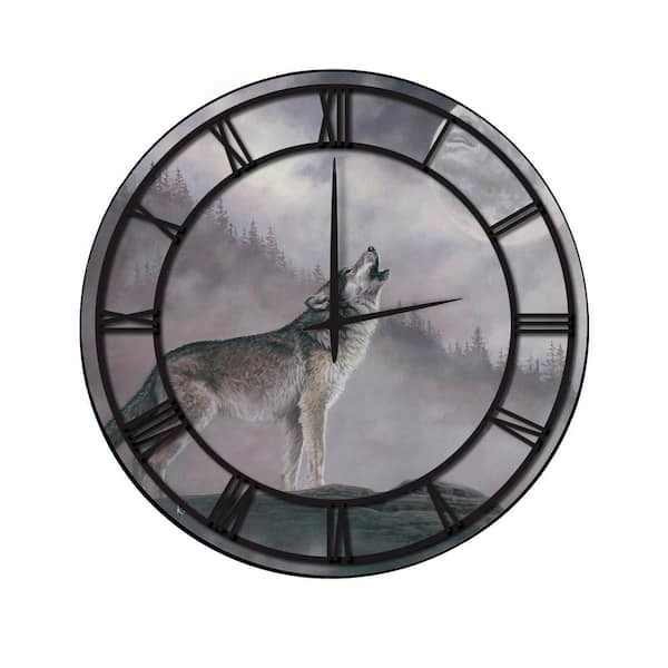 Unbranded "Kindred Spirit" Full Coverage Art and Black Numbers Imaged Wall Clock