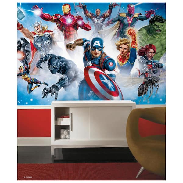 Avenger Gallery Art Blue, Red Vinyl Peelable Roll (Covers 63 sq. ft.)