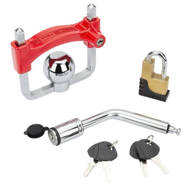thumbnail image 2 of Trailer Coupler Lock For Flat Lip 1-7/8 And 2 Ball Couplers - Aluminum - Silver E98893 2 of 10