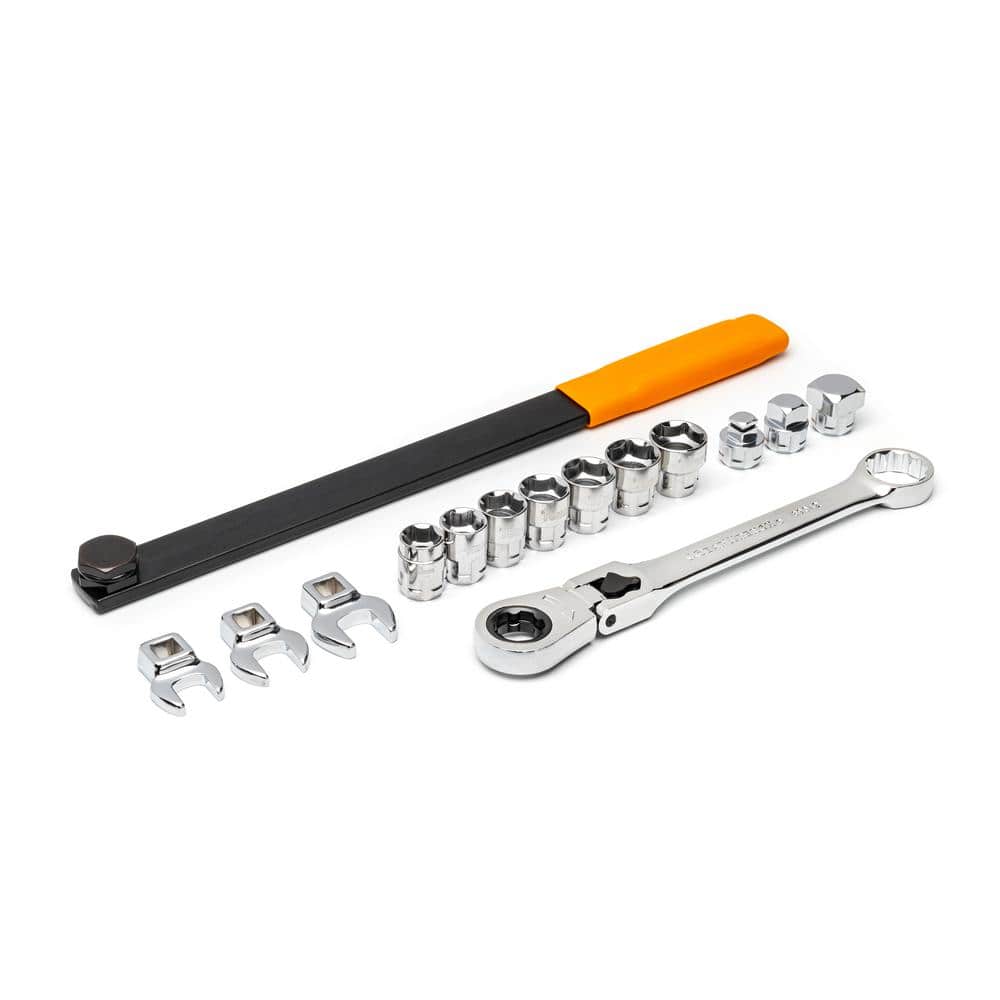 GEARWRENCH 15Piece Serpentine Belt Tool Set with Locking Flex Head Ratcheting Wrench 89000