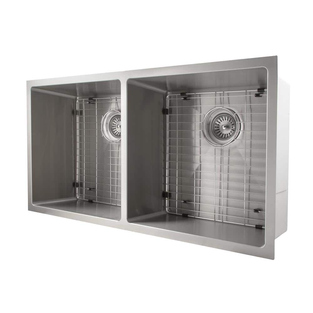 Anton 36" Stainless Steel Double Bowl Undermount Kitchen Sink
