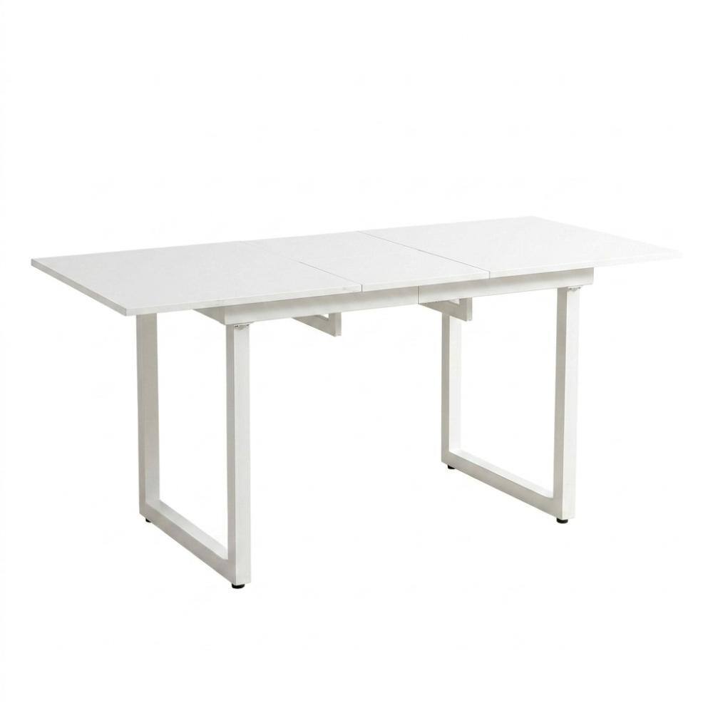 White MDF Tabletop 70.86 in. W Double Pedestal Dining Table Seats 6 price history on PriceWatchPro