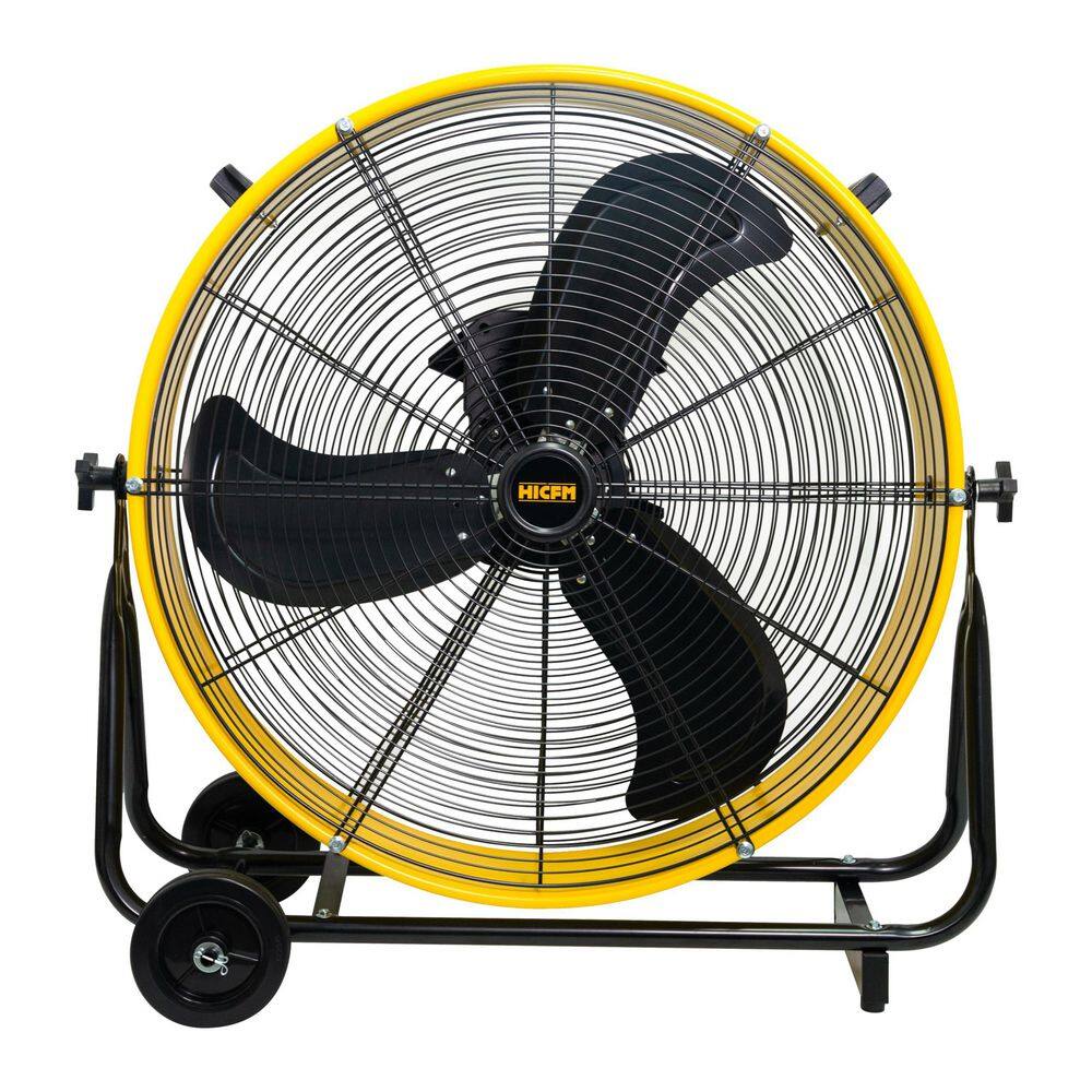 HICFM 24 in. Yellow Drum Fan, Variable Speed DC Motor, 8800 CFM, 180° Pivot, Turbo Floor Fan, UL Listed price history on PriceWatchPro