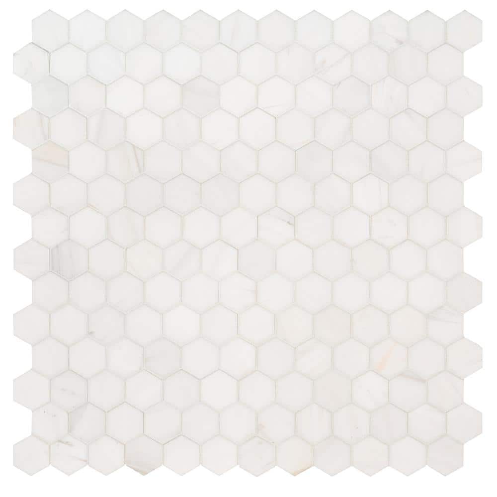 Bianco Dolomite White Marble Hexagon Mosaic Tile