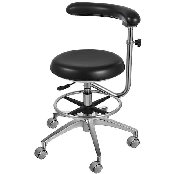 Medical Dental Stool Chair Chair Height Adjustable Doctor Chair Solid Black Cushion Composite Outdoor Dining Chair