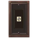 Continental 1 Gang Coax Metal Wall Plate - Aged Bronze