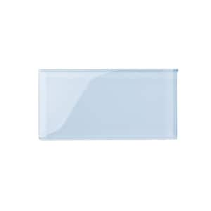 Icy Lavender Glass Subway 3 in. x 6 in. x 8mm Tile Sample