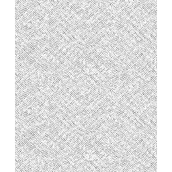 Unbranded Flora Collection Grey Chevron Weave Matte Finish Non-pasted Vinyl on Non-woven Wallpaper Sample