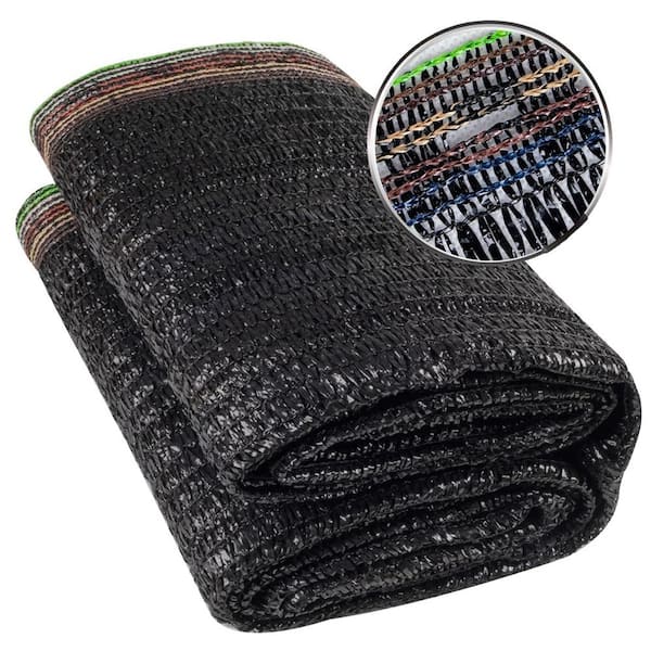 6 ft. x 12 ft. Black Garden Shade Cloth Mesh Tarp Sunblock Plants Cover for Vegetables, Greenhouse, Raised Bed
