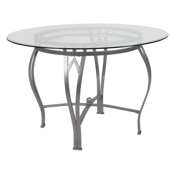 Carnegy Avenue Clear Top/Black Frame Dining Table