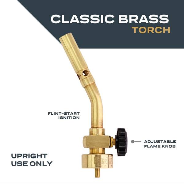 Adjustable Brass Pencil Flame Torch for Propane Gas Cylinder