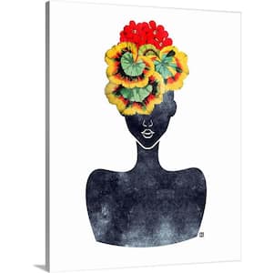 "Flower Crown Silhouette IV" by Tabitha Brown Canvas Wall Art