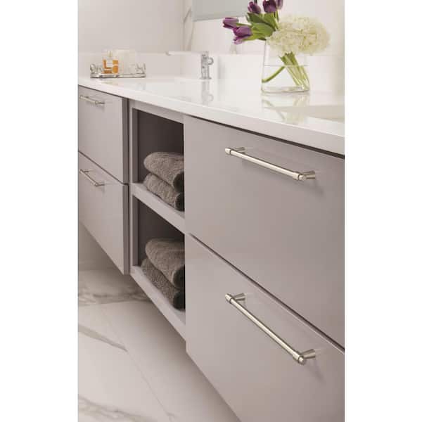 Destine 8-13/16 in. (224mm) Modern Satin Nickel Bar Cabinet Pull