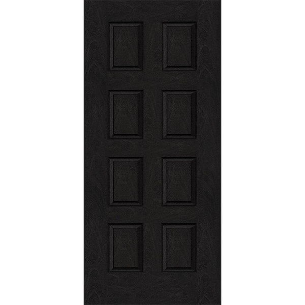Steves & Sons Regency 32 in. x 80 in. Universal Handing 8-Panel Onyx Stain Mahogany Fiberglass Front Door Slab