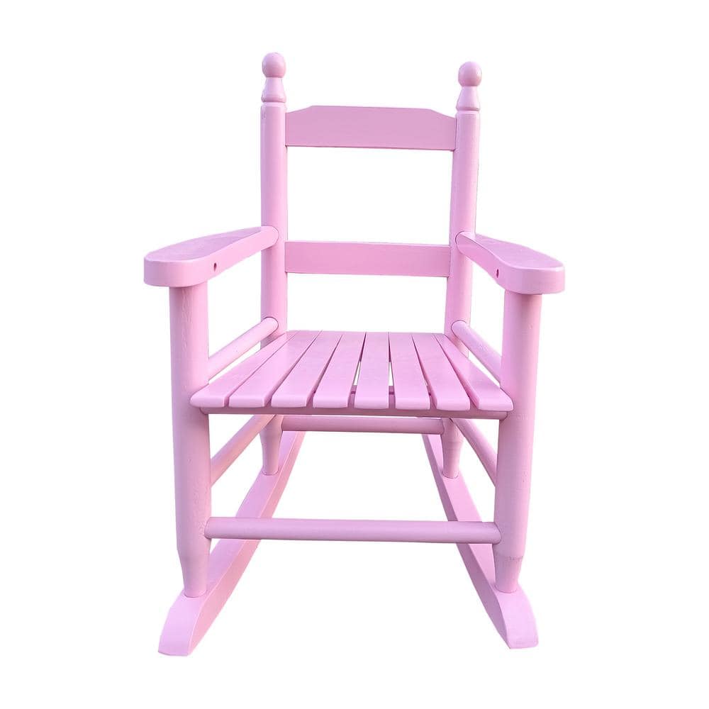 Light Pink Childrens Wood Outdoor Rocking Chair - Indoor or Outdoor -Suita