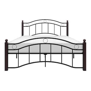 Sterling Black And Brown Metal Frame Full Platform Bed