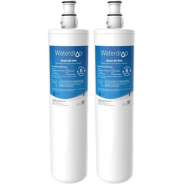 Waterdrop 3US-MAX-F01 Maximum Under Sink Water Filter,Replacement for Filtrete 3US-PF01, 3US-PS01,NSF/ANSI 42 Certified, Pack of 2