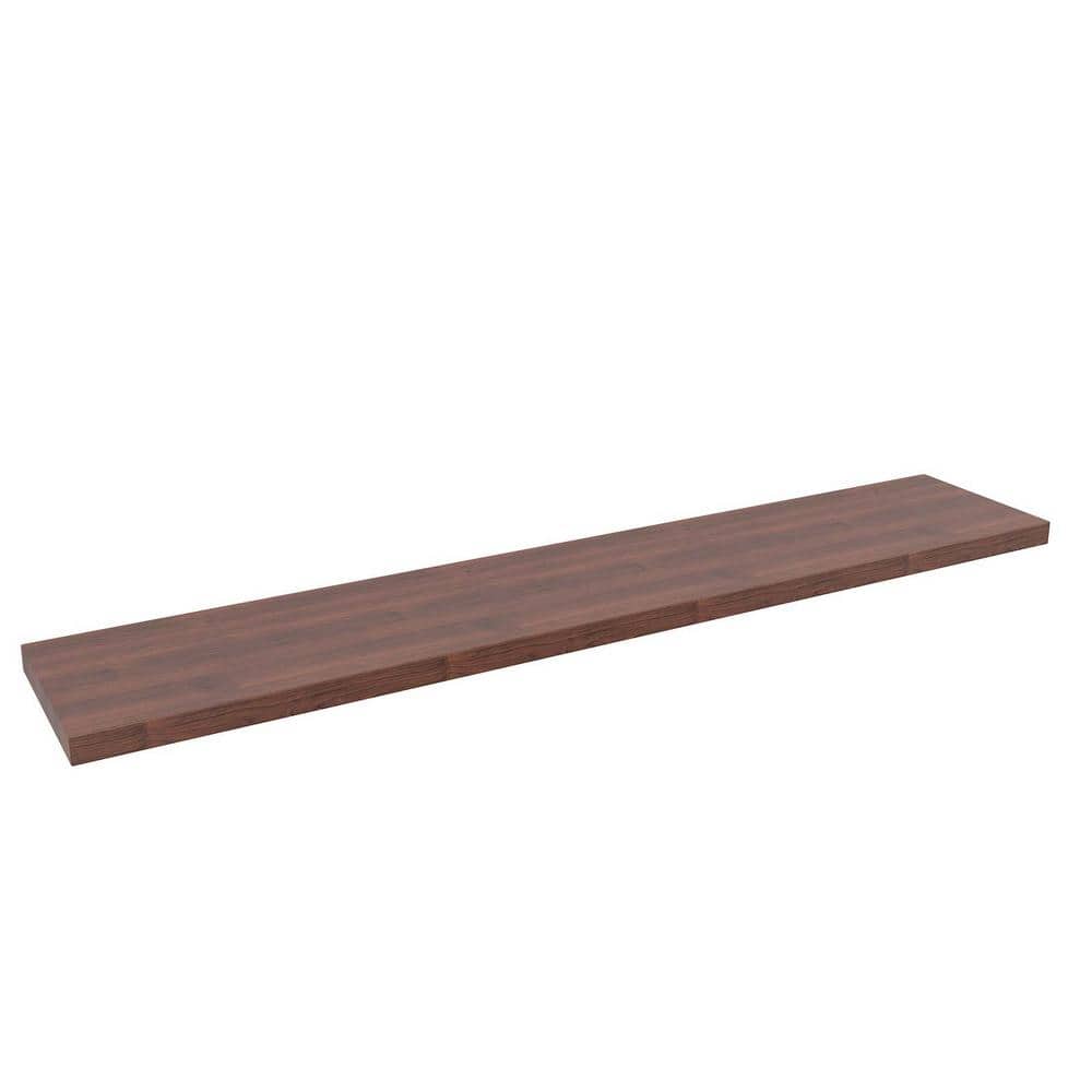 31 in. W x 5.8 in. D Walnut Floating Shelve Composite Wall Mount Decorative