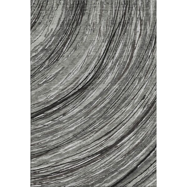 Mayfield Premium Machine Washable Abstract AMF2094 Taupe 10 ft. x 14 ft. Area Rug