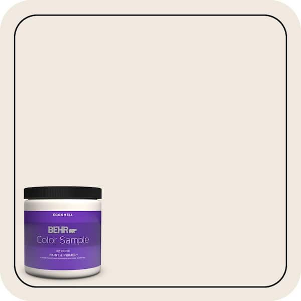BEHR PREMIUM PLUS 8 oz. #720C-1 White Truffle Eggshell Interior Paint ...