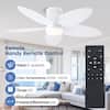 Kviflon 42 in. Tropical White Ceiling Fan with LED Light
