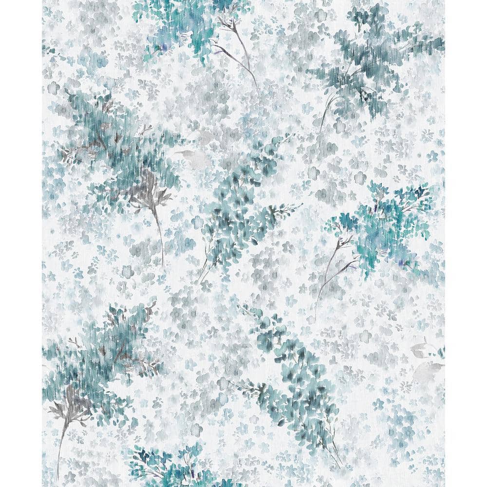 Flora Collection Green Soft Floral Foliage Matte Finish Non-Pasted Vinyl on