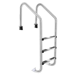 Swimming Pool Ladder 3-Step Stainless Steel for In Ground Pool