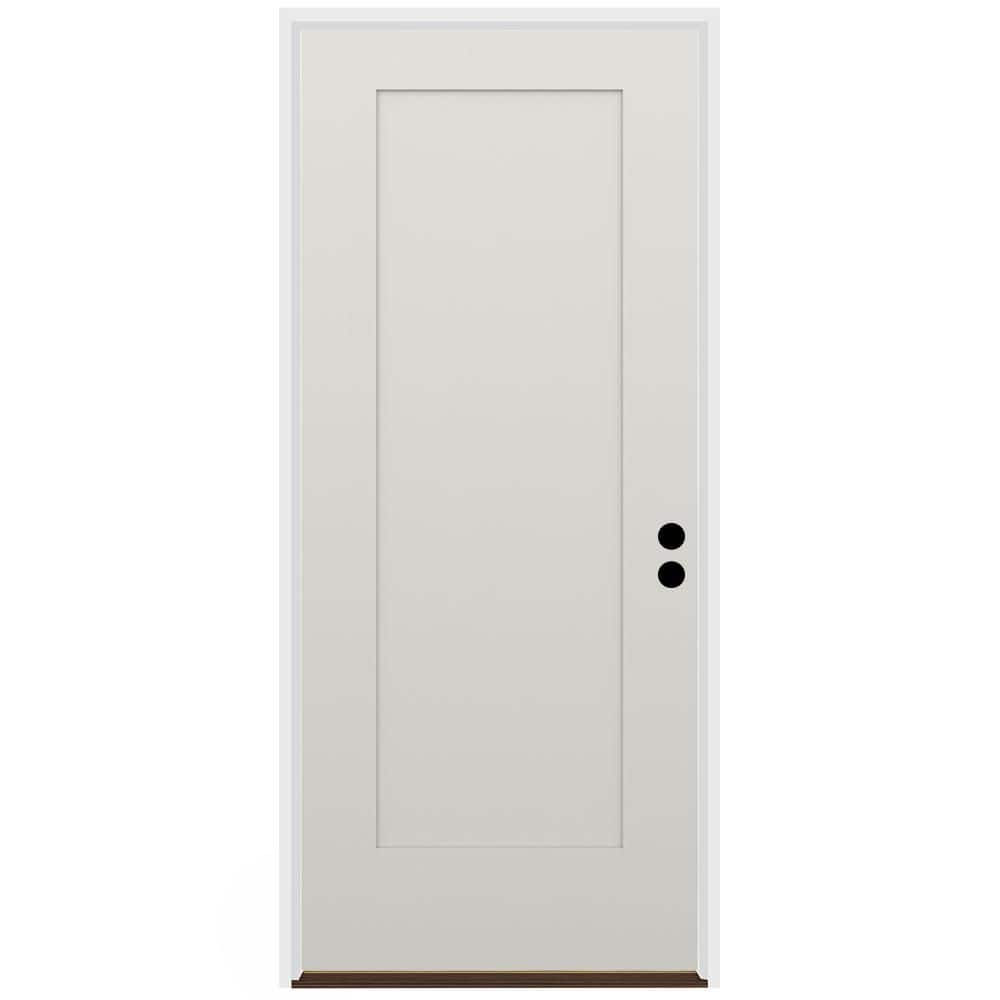 36 in. x 80 in. 1-Panel Left-Hand/Inswing Unfinished Primed White Fiberglass Prehung Front Door w/6-9/16 in. Jamb Size price history on PriceWatchPro
