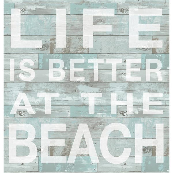 WallPops 17.25 in. x 19.5 in. Better at the Beach Wall Decal