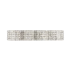 Timeless Home Oliver 26.8 in. W x 4.7 in. H 4-Light Chrome and Clear Crystals Wall Sconce