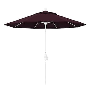 9 ft. Fiberglass Collar Tilt Patio Umbrella in Purple Pacifica