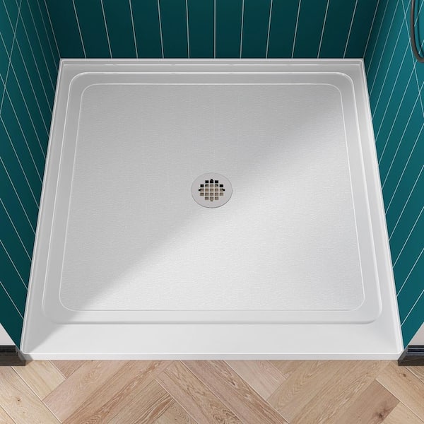 NTQ 38 in. x 38 in. Acrylic Single Threshold Shower Pan Alcove