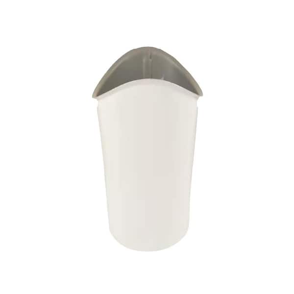 4 in. Hi-Gloss White Aluminum Half-Round B-Outlet