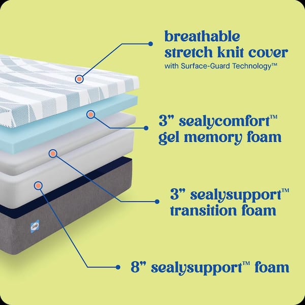 Dreamlife Queen Soft Memory Foam 14 in. Bed-in-a-Box Mattress