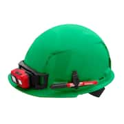 BOLT Green Type 1 Class C Front Brim Vented Hard Hat with 4-Point Ratcheting Suspension (5-Pack)