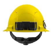 BOLT Yellow Type 1 Class C Front Brim Vented Hard Hat with 4-Point Ratcheting Suspension (10-Pack)