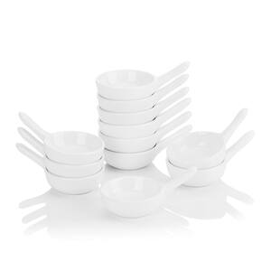 3.75 in. White Porcelain Ramekins Serving Dishes Set (Set of 12)