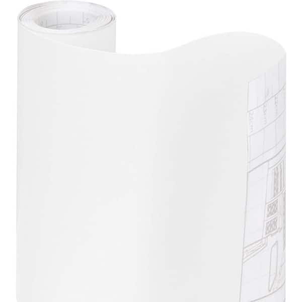 Smart Design Adhesive White 18 in. D x 240 in. L Solid Non-Slip, Drawer and Shelf Liners (1-Pack)