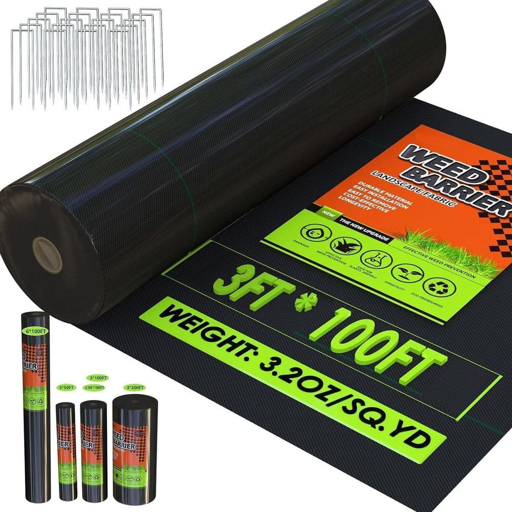 3 ft. W x 100 ft. L Heavy Duty Polypropylene Outdoor Compatible Weed Barrier Erosion Control Landscape Fabric 1 Roll price history on PriceWatchPro